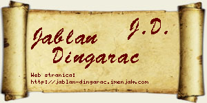 Jablan Dingarac vizit kartica